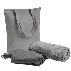 Набор Hard Armor, сумка: 35х38х5 см, ручки: 54х2,5 см; плед: 90х160 см; зонт: длина 57 см; диаметр купола 97 см