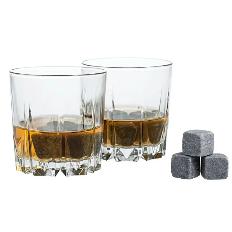 Набор Whisky Style, коробка: 25х18х10 см, камень: 2х2х2 см, мешочек: 12х8 см, бокал: высота 9.4 см, диаметр 8,5 см - 6633.02