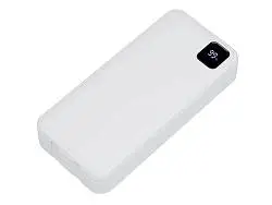 Внешний аккумулятор со встроенными кабелями Фрэйм Про, быстрая зарядка, 20000мач