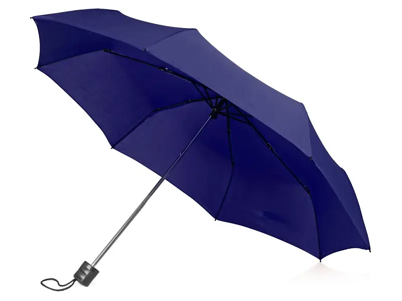 Зонт складной Columbus, механический, 3 сложения, с чехлом, темно-синий - 979002