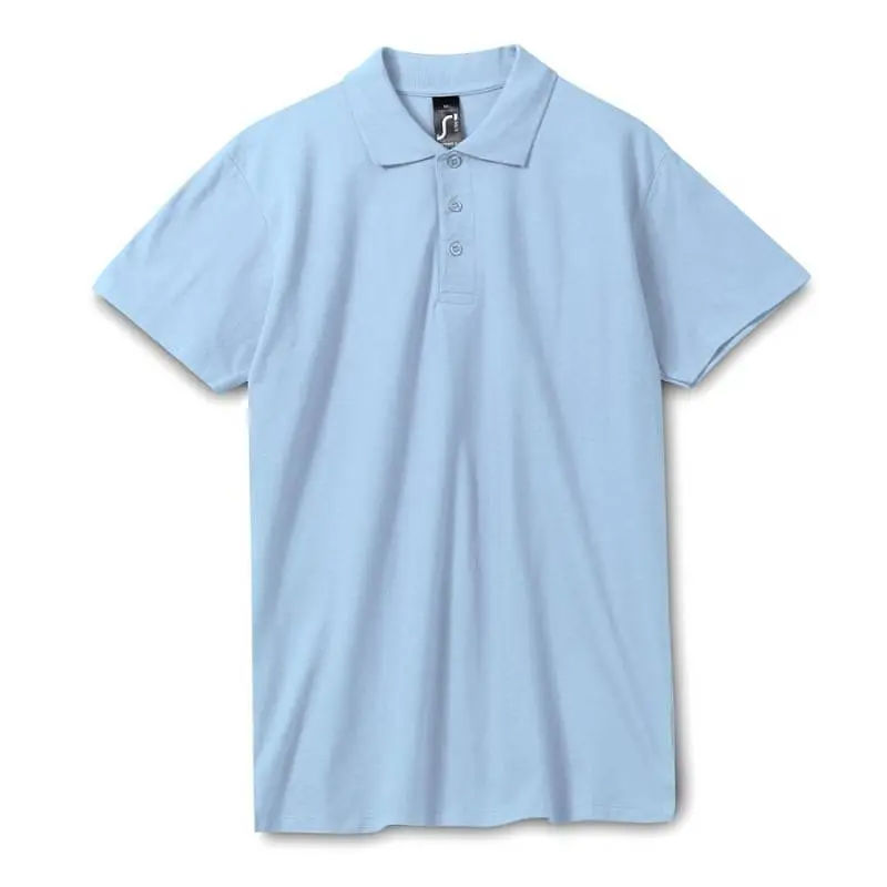 Рубашка поло мужская Spring 210 голубая, размер S - 1898.141