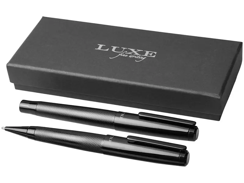 Подарочный набор из двух ручек Gloss, черный - 10724800