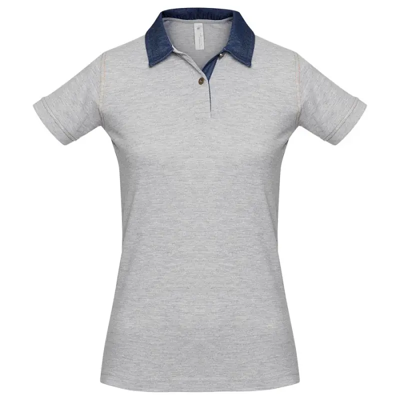 Рубашка поло женская DNM Forward серый меланж, размер S - PWD319331S