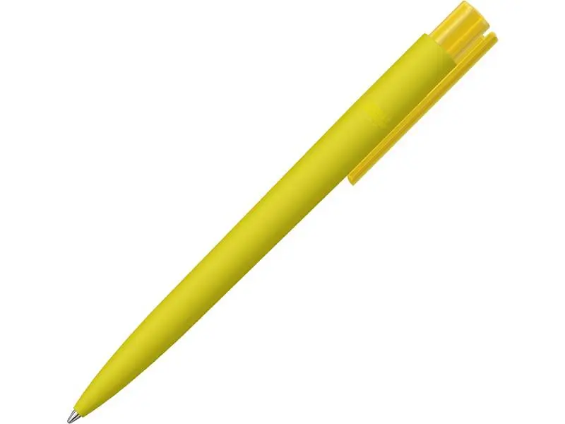 Шариковая ручка RECYCLED PET PEN PRO K transparent GUM soft-touch, желтый