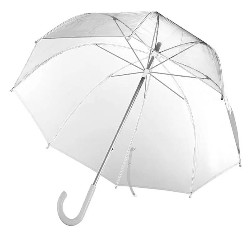 Прозрачный зонт-трость Clear, длина 80 см, диаметр купола 82 см - 5382.60