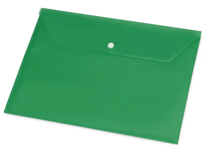 Папка-конверт А4 с кнопкой, зеленый - 19118