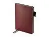 Ежедневник А5 датированный Boston 2026, бордовый с серым обрезом