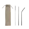 Набор многоразовых трубочек Оnlycofer white (стальной)