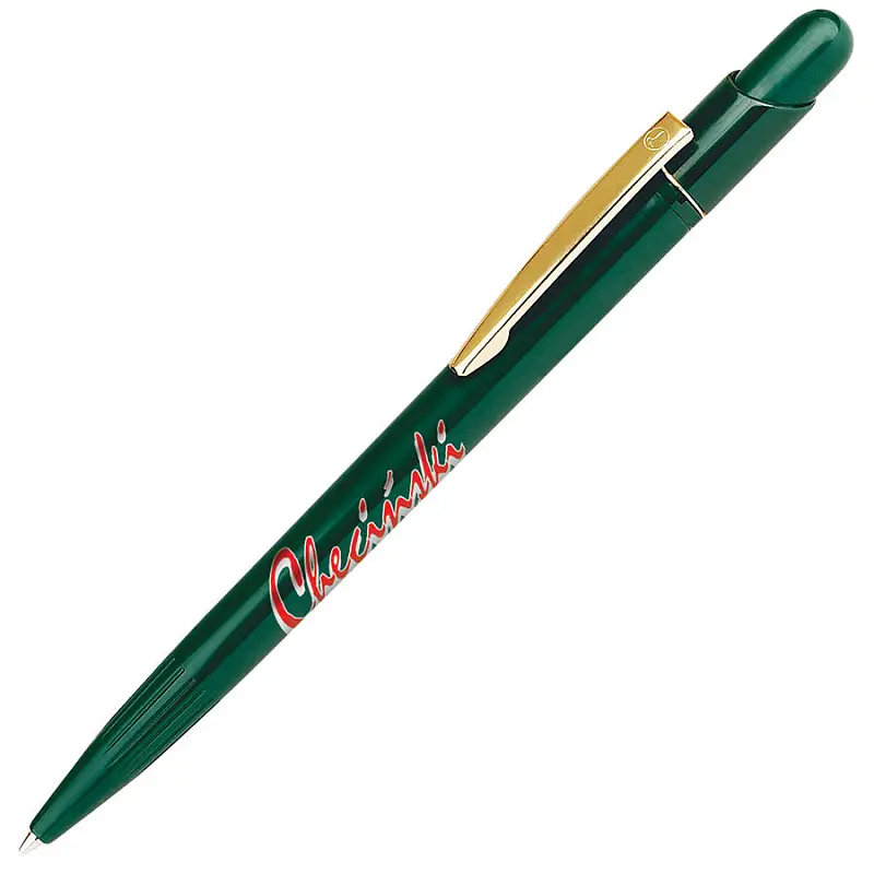 MIR, ручка шариковая с золотистым клипом, зеленый, пластик/металл - 12849/17