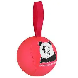 Шарик-антистресс с пожеланием «Панда», шарик: диаметр 9 см; лента: 8,5х1,5 см