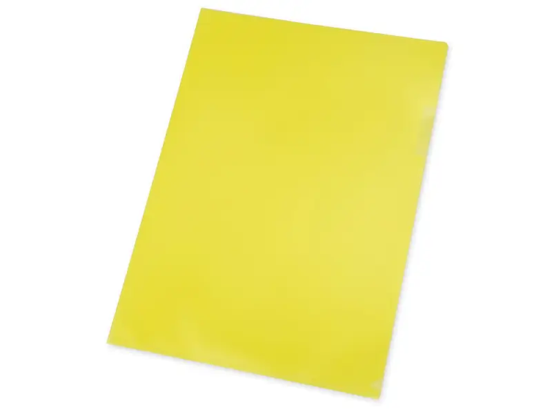 Папка- уголок, для формата А4, плотность 180 мкм, желтый матовый - 19101