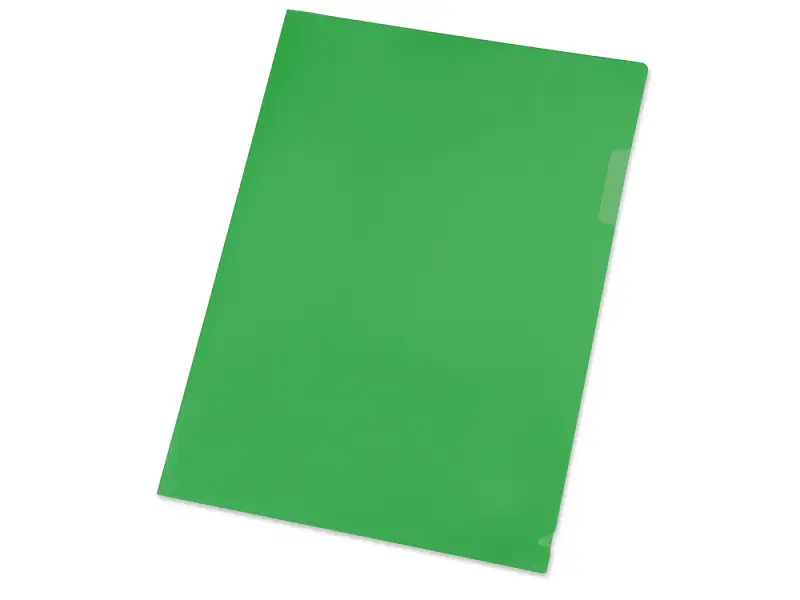 Папка- уголок, для формата А4, плотность 180 мкм, зеленый матовый - 19104