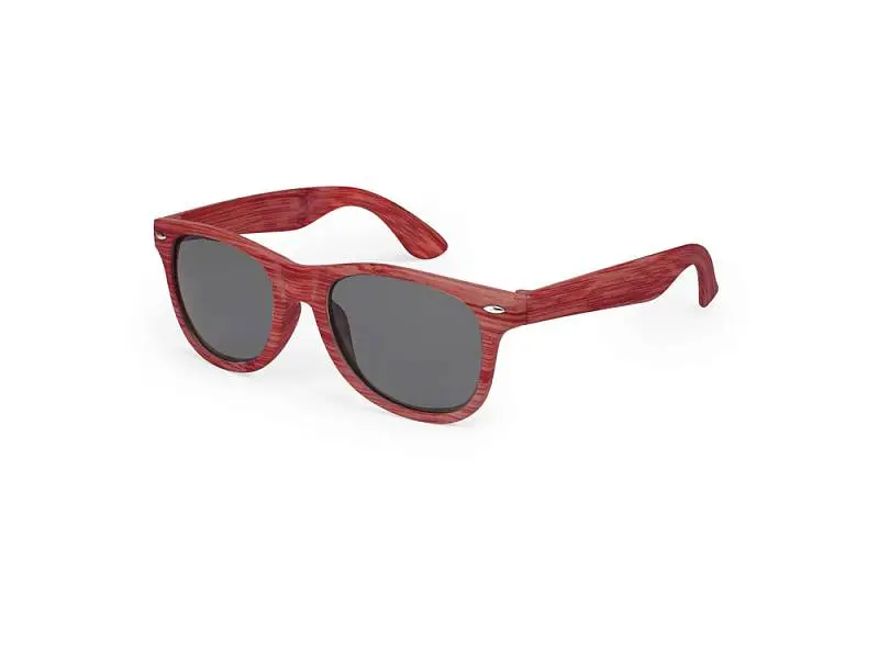 Солнцезащитные очки DAX с эффектом под дерево, темно-красный - SG8102S1245