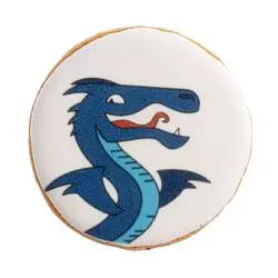Печенье «Синий дракон», 6,5х1 см; подложка: 8х11 см