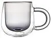 Кружка с двойными стенками с широкой ручкой Fog, прозрачный