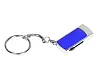 Флешка прямоугольной формы, выдвижной механизм с мини чипом, 16 Гб, синий/серебристый