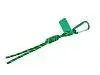 Брелок-веревочка на карабине, зеленый