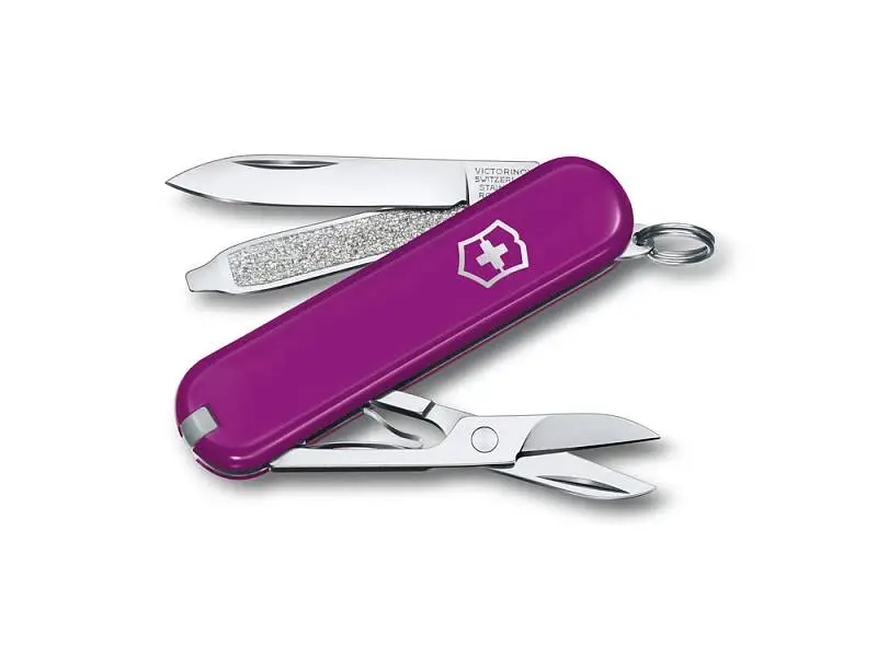Нож-брелок VICTORINOX Classic SD Colors Tasty Grape, 58 мм, 7 функций, фиолетовый - 601175