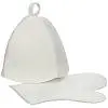 Набор для бани Heat Off, шапка: клин 18х24 см, диаметр 25 см; рукавица: 22,5х29 см