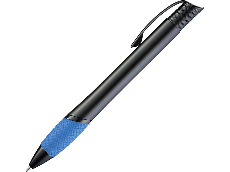Ручка шариковая металлическая OPERA M, голубой/черный - 187900.01