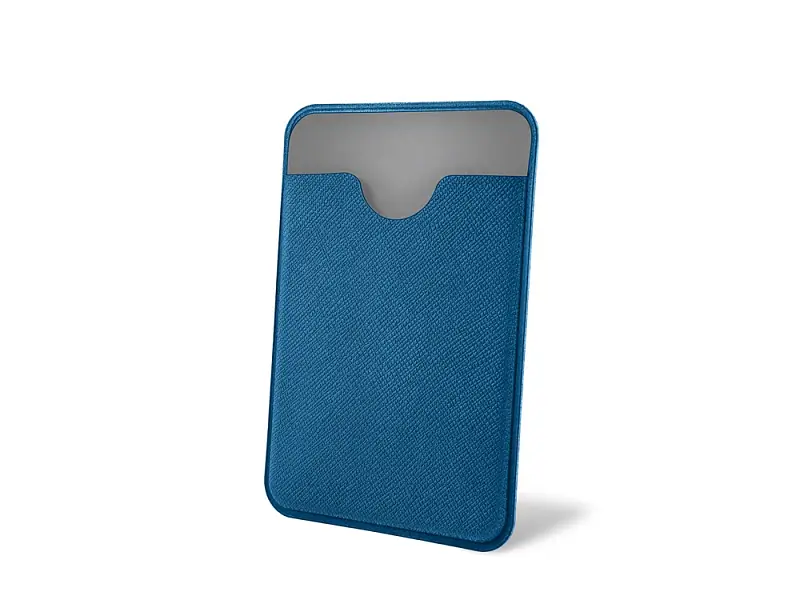 Чехол-картхолдер Favor на клеевой основе на телефон для пластиковых карт и и карт доступа, синий - 7319.02