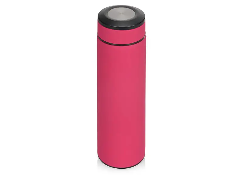 Термос Confident с покрытием soft-touch 420мл, розовый - 1048711