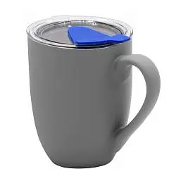 Кружка с крышкой Velvet Duo, софт-тач