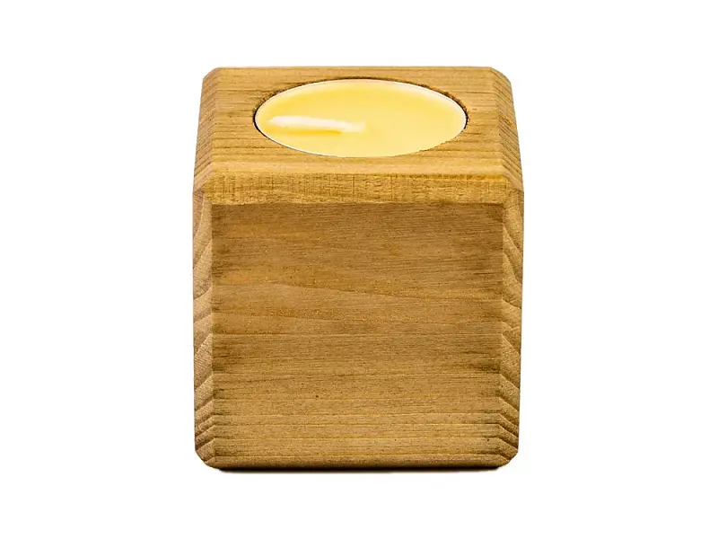 Свеча в декоративном подсвечнике, орех, манго - 4500637