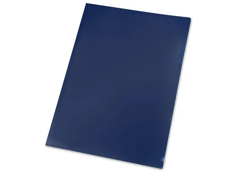 Папка- уголок, для формата А4, плотность 180 мкм, синий матовый - 19103