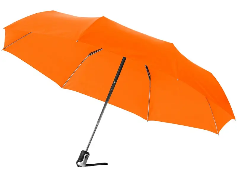 Зонт Alex трехсекционный автоматический 21,5, оранжевый - 10901611