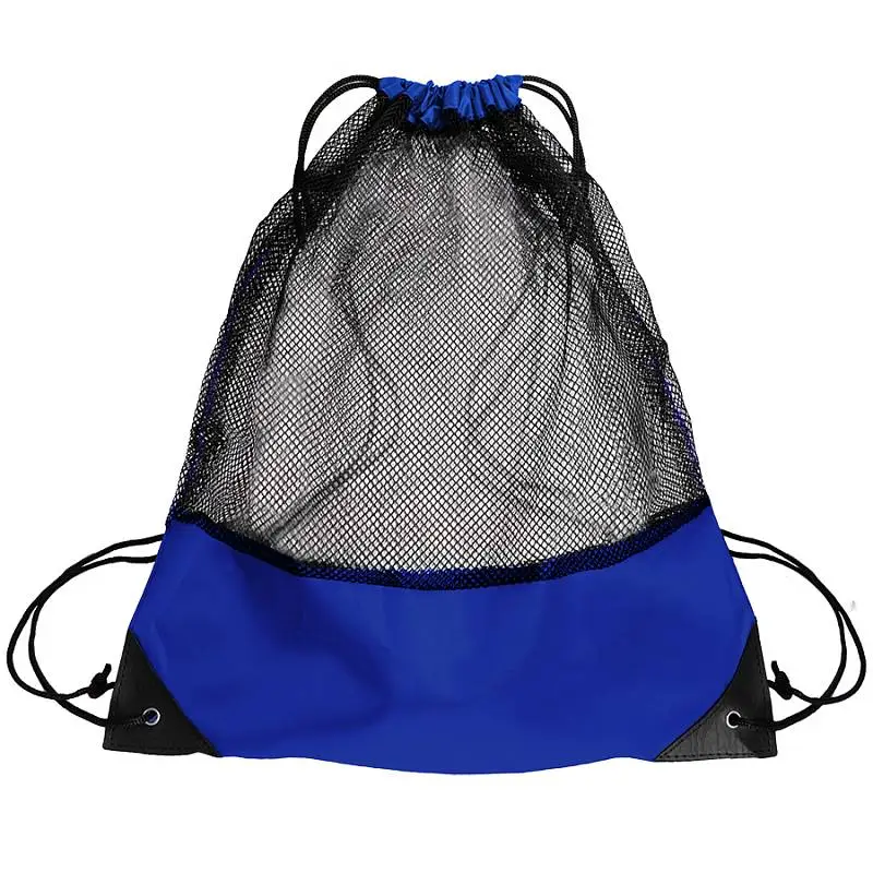 Рюкзак мешок с укреплёнными уголками Mesh, синий, 35*41 см, полиэстер 210D