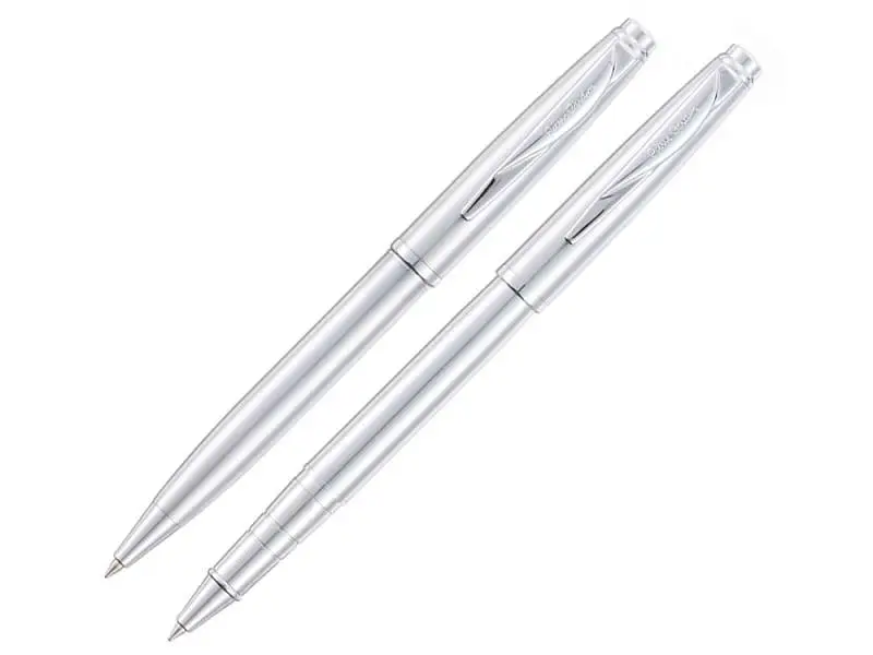 Набор Pierre Cardin PEN&PEN: ручка шариковая + роллер. Цвет - стальной. Упаковка Е. - 410918