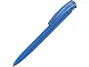 Ручка шариковая трехгранная UMA TRINITY K transparent GUM, soft-touch,  темно-синий