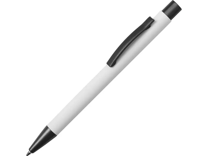 Ручка металлическая soft touch шариковая Tender, белый/серый - 18341.06