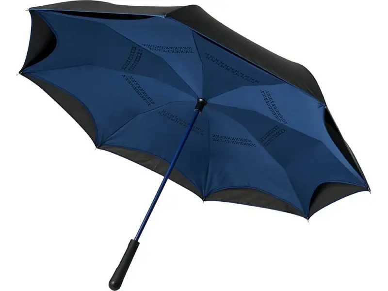 Прямой зонтик Yoon 23 с инверсной раскраской, темно-синий - 10940203