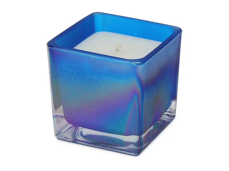 Свеча парафиновая парфюмированная в стекле Palo, синяя - 37016.02