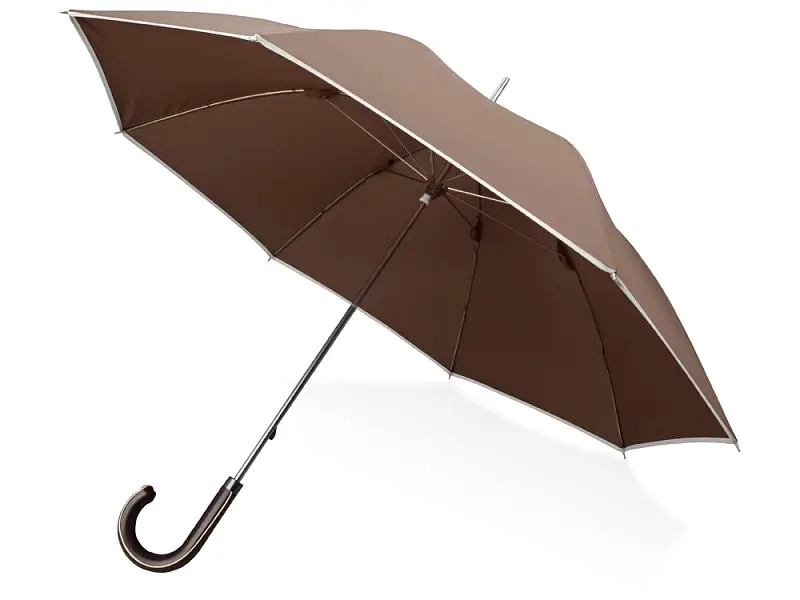 Зонт трость Ривер, механический 23, коричневый - 19984992