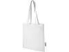 Эко-сумка Madras объемом 7 л из переработанного хлопка плотностью 140 г/м2, белый