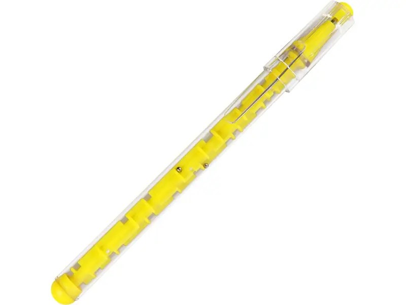 Ручка шариковая Лабиринт с головоломкой желтая - 309514