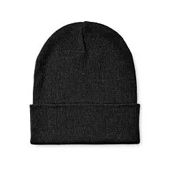 Knitted beanie with cuff