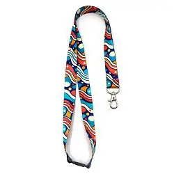 Ланъярд полноцветный Флип с карабином и замком безопасности