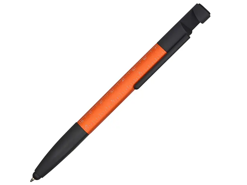 Ручка-стилус металлическая шариковая многофункциональная (6 функций) Multy, оранжевый - 71530.13