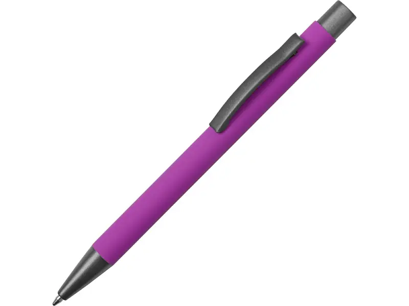 Ручка металлическая soft touch шариковая Tender, фиолетовый/серый - 18341.14