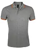 Рубашка поло мужская Pasadena Men 200 с контрастной отделкой черная с белым, размер S