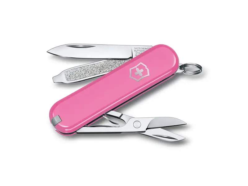 Нож-брелок VICTORINOX Classic SD Colors Cherry Blossom, 58 мм, 7 функций, розовый - 601174