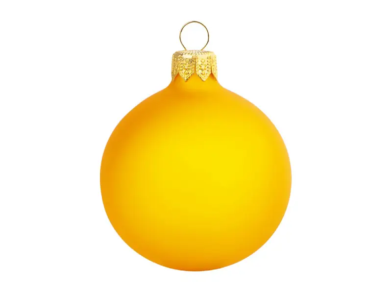 Стеклянный шар желтый матовый, заготовка шара 6 см, цвет 23 - 213025