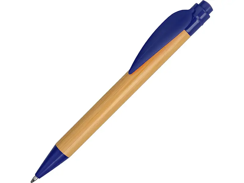 Ручка шариковая Листок, бамбук/синий - 18480.02