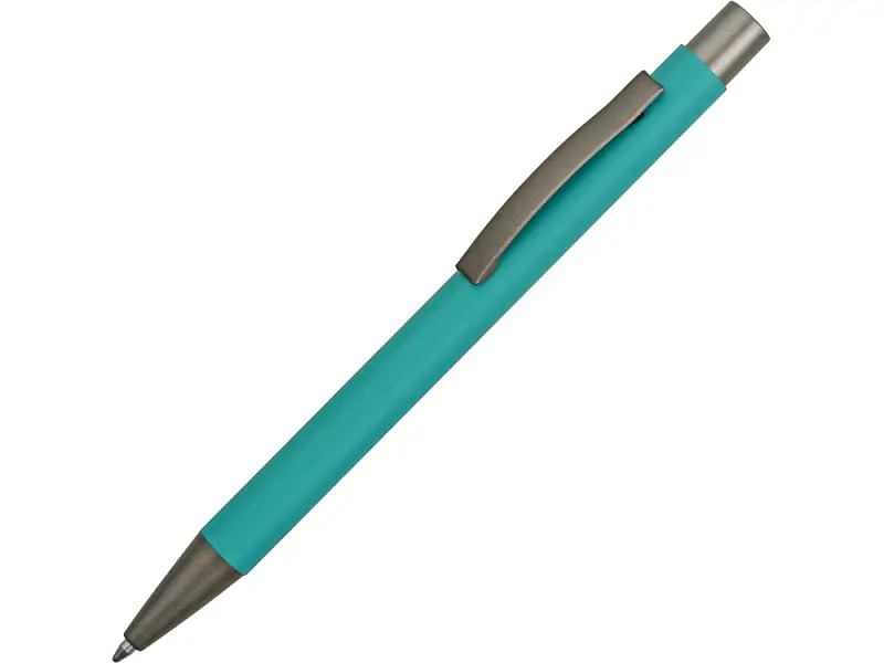 Ручка металлическая soft touch шариковая Tender, бирюзовый - 18341.08