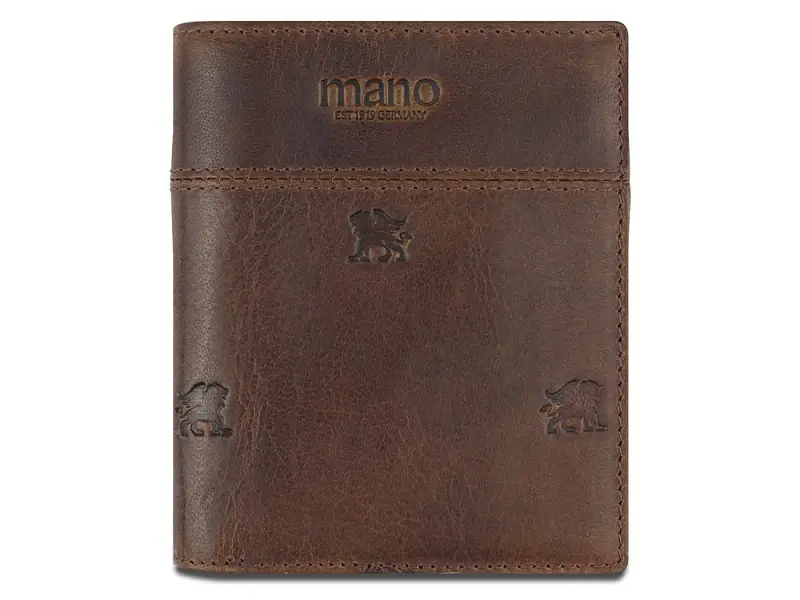 Бумажник Mano Don Leon, натуральная кожа в коричневом цвете, 9,7 х 11,7 см - 191920441