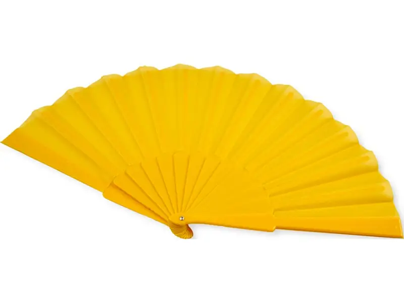 Складной ручной веер Maestral в бумажной коробке, желтый - 10070407